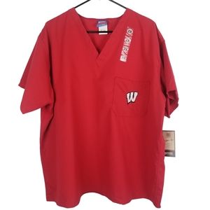 Gel Scrubs UW-Wisconsin Scrubs Shirt NWT